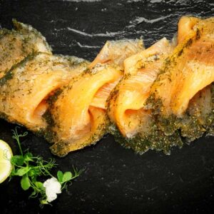 Schottischer Gravadlachs, vorgeschnitten